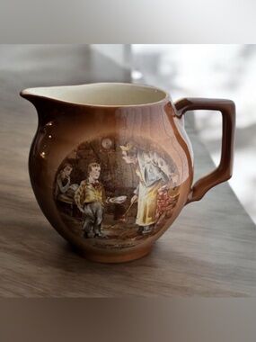 Vintage Lancaster Sandland 3.5" Creamer Oliver Twist Hanley England Double Side